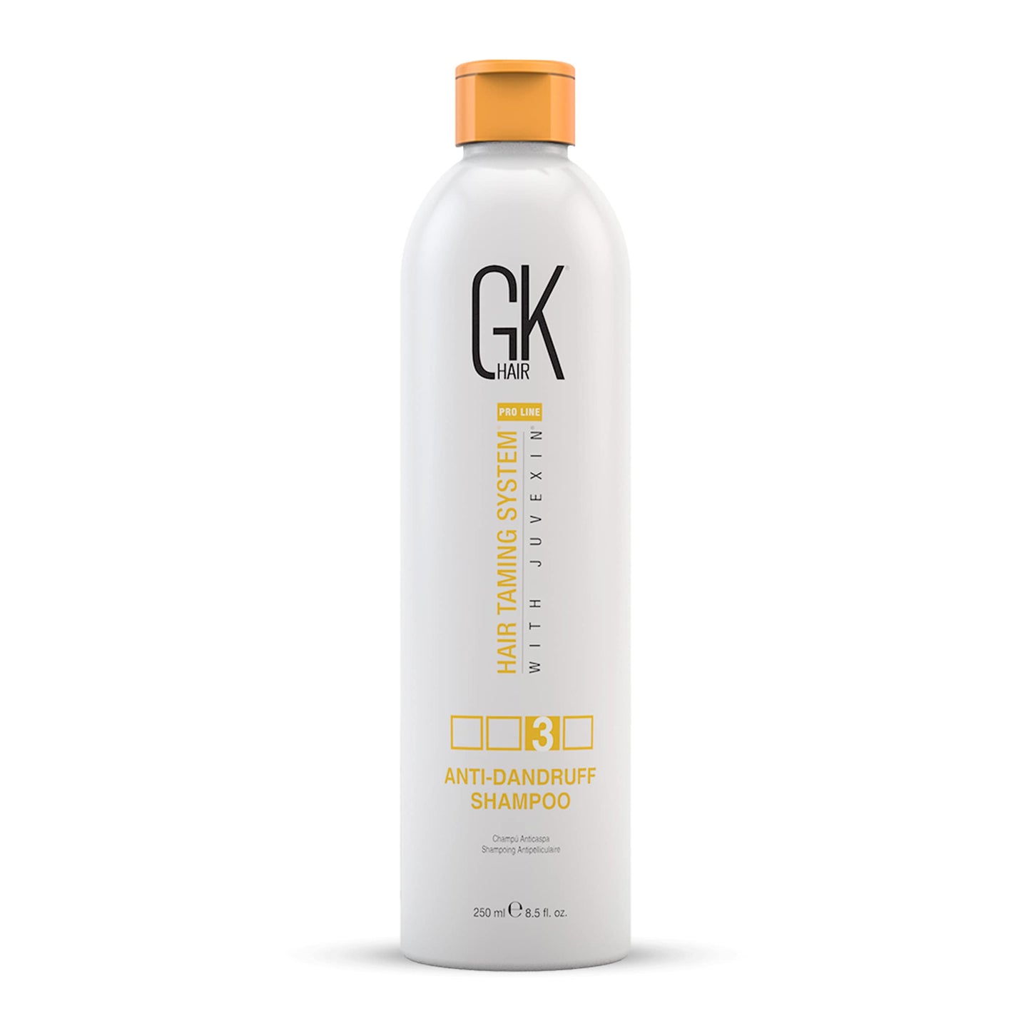 GK HAIR Anti Dandruff Shampoo with 1% Pyrithione Zinc – Flake & Itch Relief, Sulfate-Free Scalp Treatment for Healthy Hair – 8.5 Fl Oz
