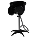 Portable Shampoo Bowl, Shampoo Basin Salon Sink with 1.5m Drain Pipe, Height & Angle Adjustable, Standing Deep Shampoo Bowl for Home/Salon Hair Washing and Cutting, Black
