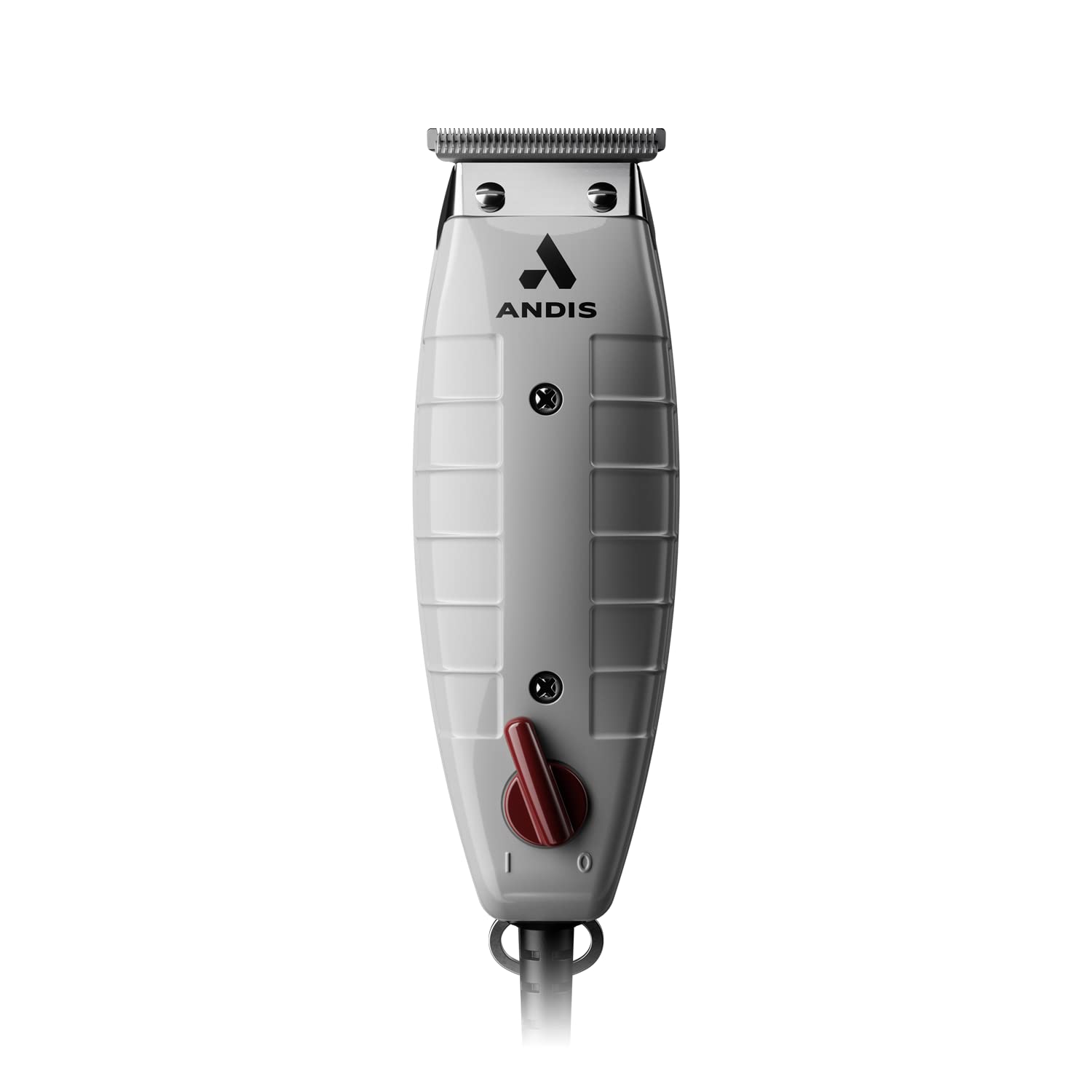 White Smoke Andis 04780 Professional T-Outliner Beard & Hair Trimmer for Men with Carbon Steel T-Blade, Bump Free Technology – Corded Electric Beard Trimmer, GTO, Grey