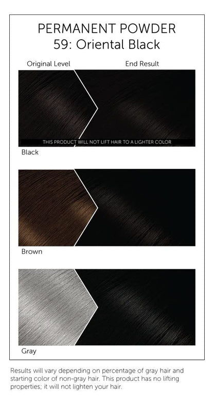 Black #59 Oriental Black Bigen Permanent Powder - 12 Pack