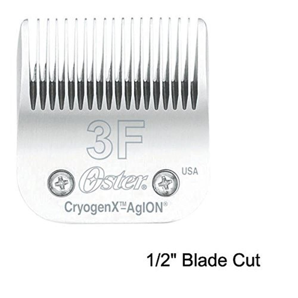 Oster Professional Pet & Dog Grooming Blades - Size 3F Cryogen-X Clipper - Compatable with all Oster Detachable Blade Clippers - Long-lasting, High-Carbon Steel & Ultra-Sharp