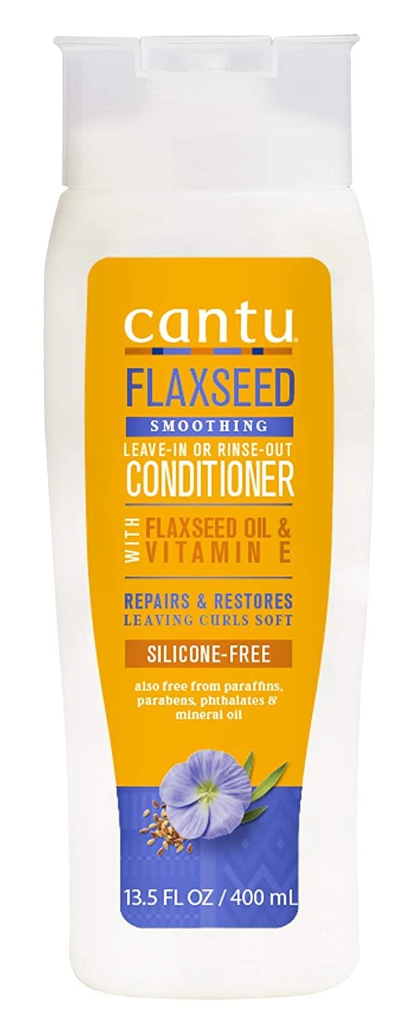 White Smoke Cantu Flaxseed Conditioner Leave-In Or Rinse-Out 13.5 Ounce (400ml) (Pack of 2)