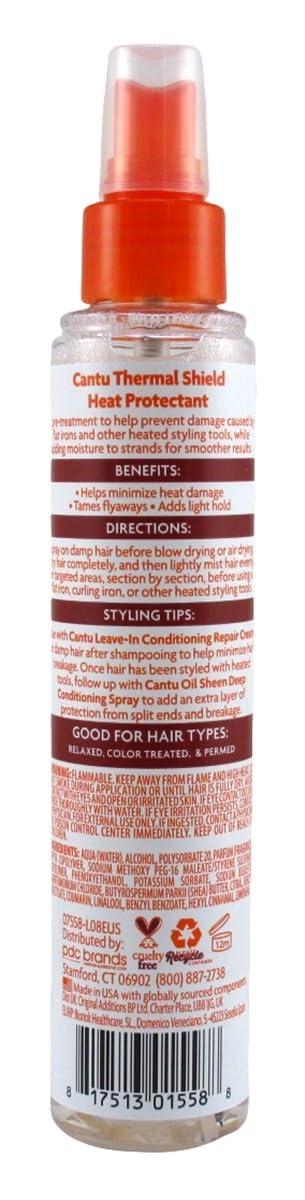 Cantu Shea Butter Thermal Shield Heat Protectant 5.1 Ounce (Pack of 2)