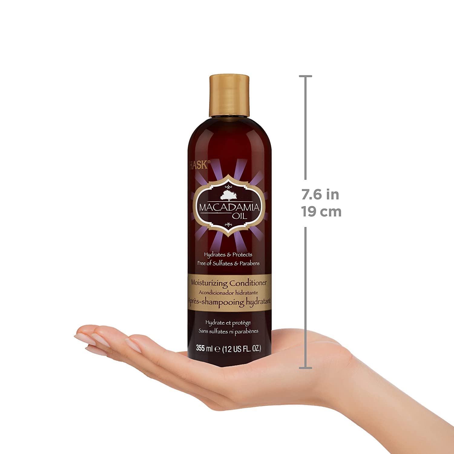 Hask Conditioner Macadamia Oil Moisturizing 12 Ounce (354ml) (2 Pack)