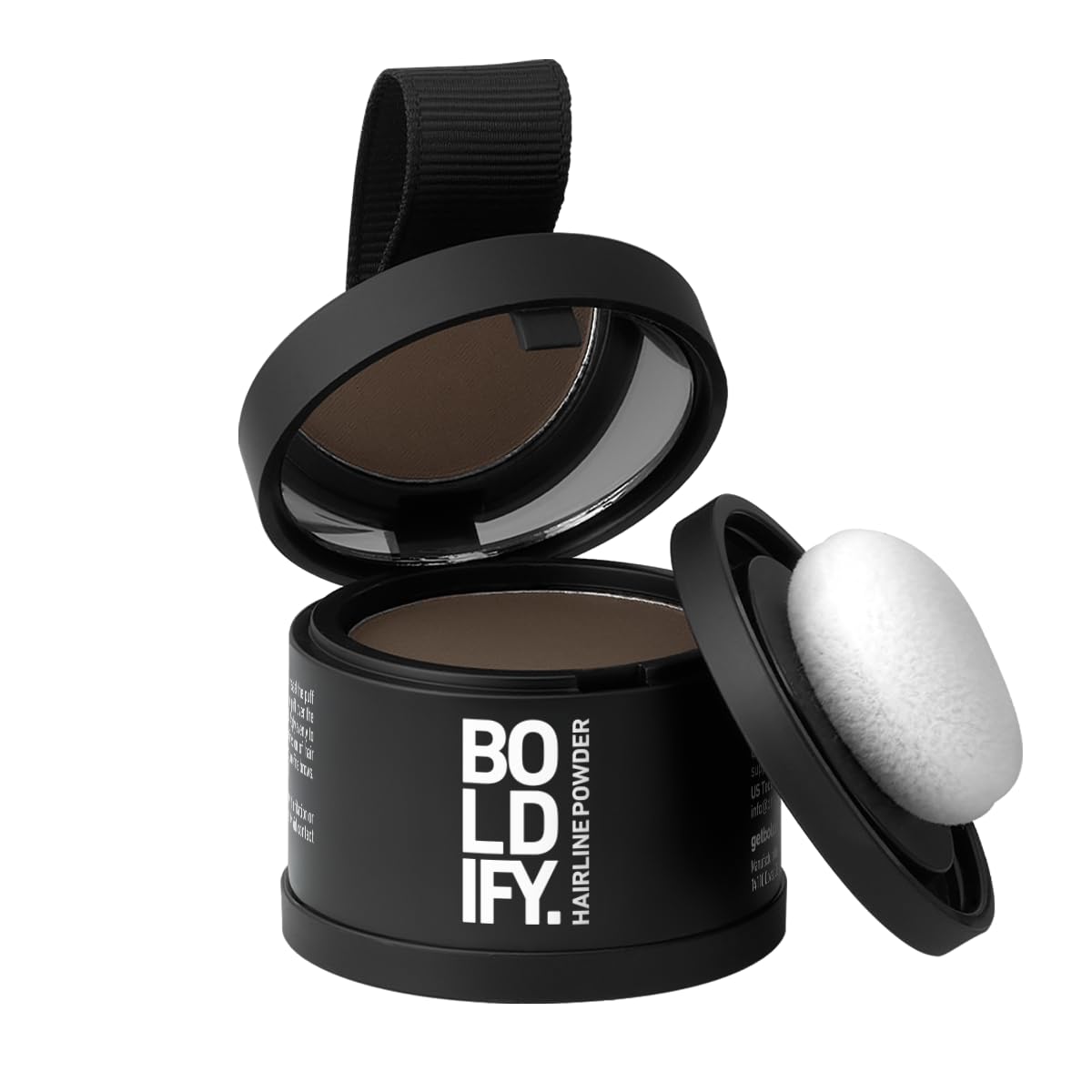 White Smoke BOLDIFY Hairline Powder - Water-Resistant Root Touch Up Hair Color for Gray Coverage - 24-Hour Stain-Proof, Mess-Free Hair Powder for Thinning Hair - Medium Brown