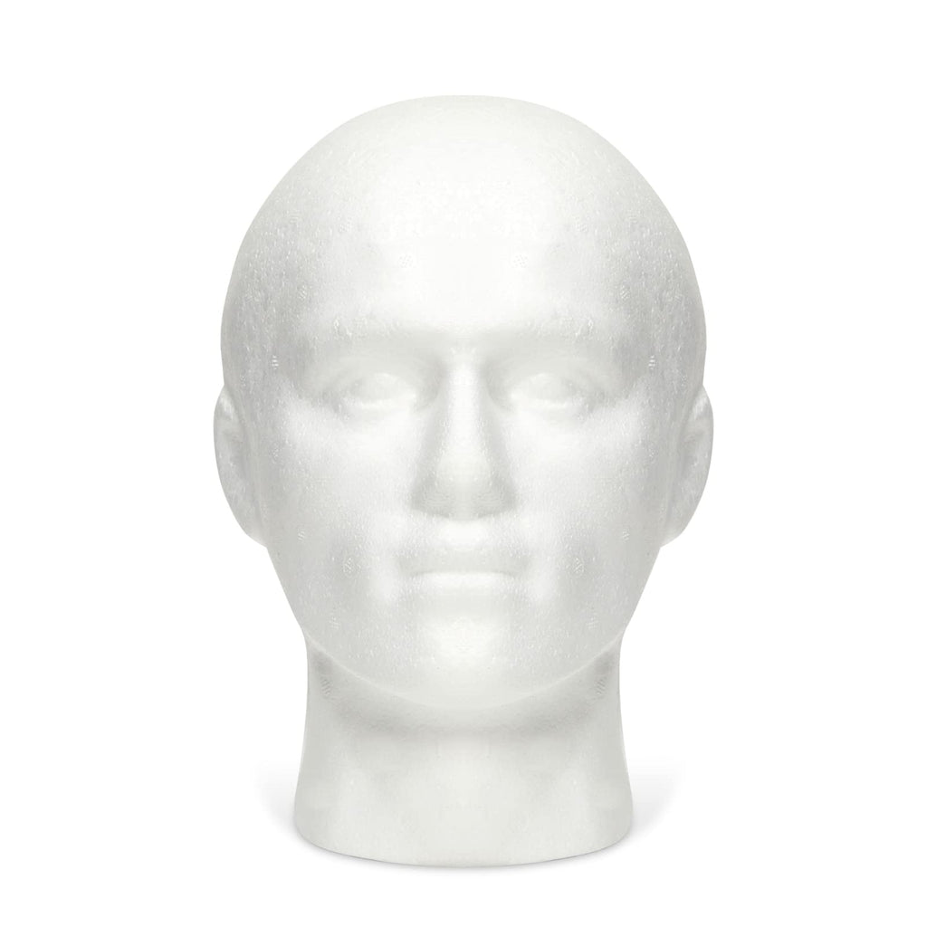 Juvale Mannequin Head for Masks, Hats, Wigs - White, 9.25 x 7 x 11 in - Foam Head Wig Stand & Hat Display