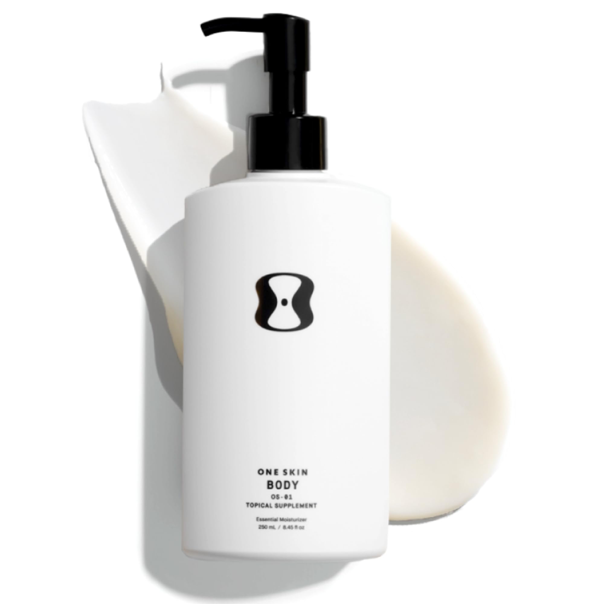 oneskin BODY OS-01 Peptide Topical Supplement & Skin Longevity Age Reversal Moisturizer | Safe for Sensitive Skin, Fragrance-Free, 250 mL / 8.45 oz