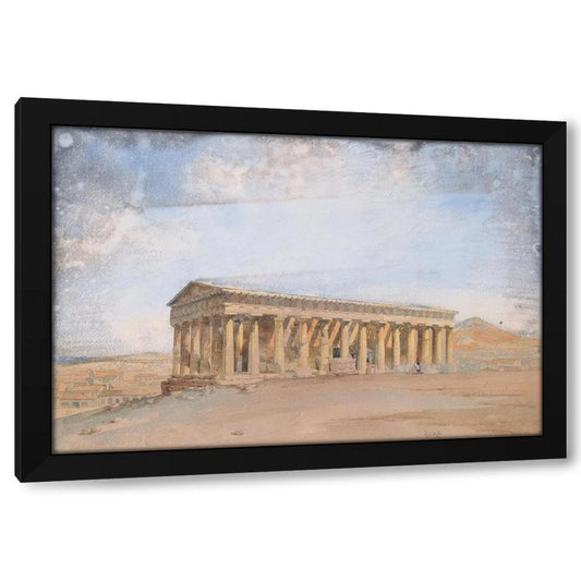 Giovanni Lanza 24x17 Black Modern Framed Art Print Titled: The Temple of Theseus, Athens