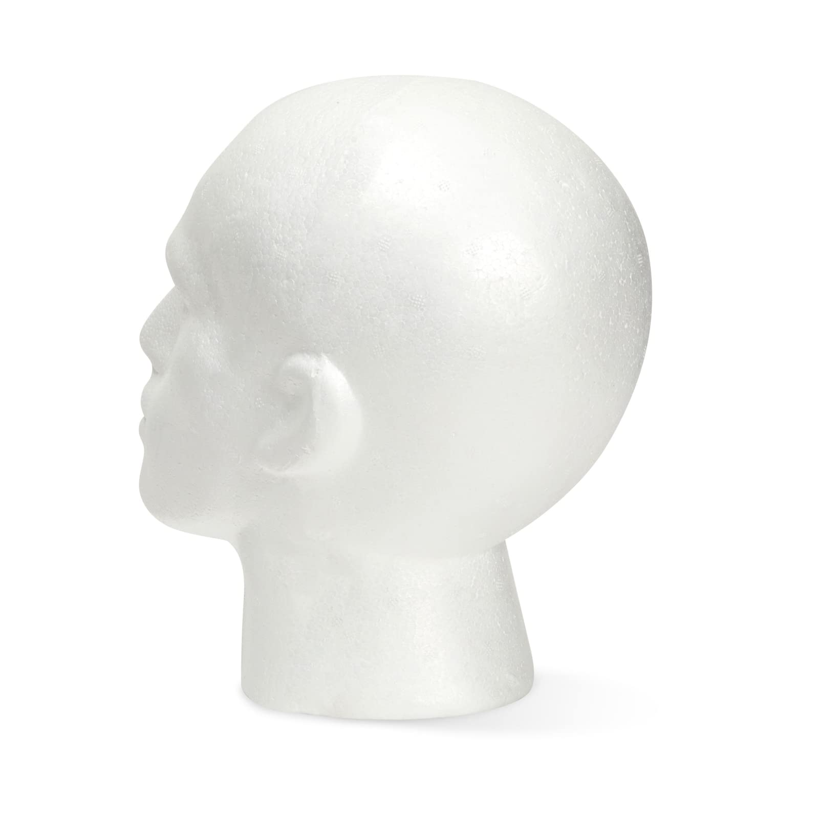 Juvale Mannequin Head for Masks, Hats, Wigs - White, 9.25 x 7 x 11 in - Foam Head Wig Stand & Hat Display