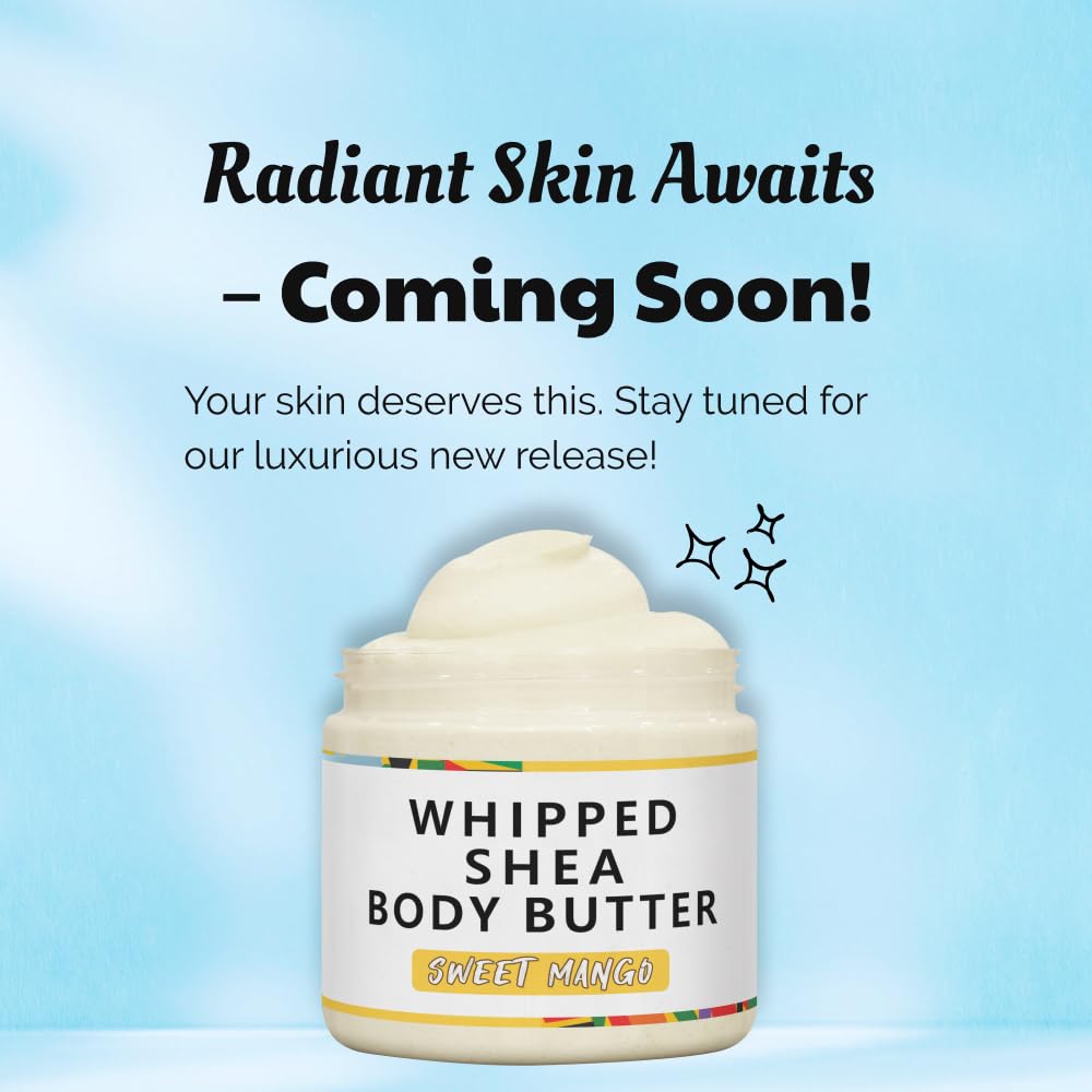 AKWAABA Yellow Whipped Shea Butter (Baby Powder) - Nourishes, Moisturizes & Soothes | Pure Shea Butter | No Dyes & Parabens | 12 oz / 340 g