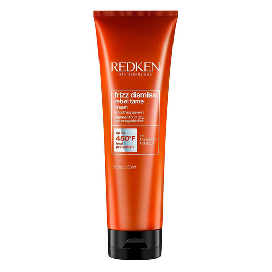 Crème sans rinçage protectrice contre les frisottis Redken Frizz Dismiss Rebel Tame | Hydratante et anti-frisottis | Protection capillaire anti-frisottis | Sans sulfate | 250 ml