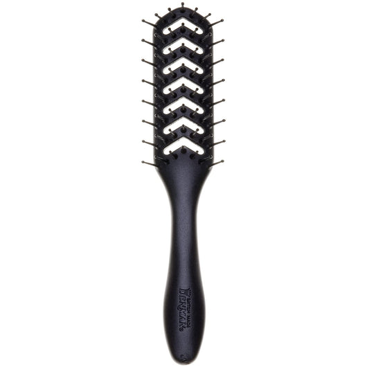 Brosse démêlante flexible Denman D200 – Poignée légère et contrôle optimal – Idéale pour coiffer et démêler les cheveux secs et mouillés – Noir (lot de 1)