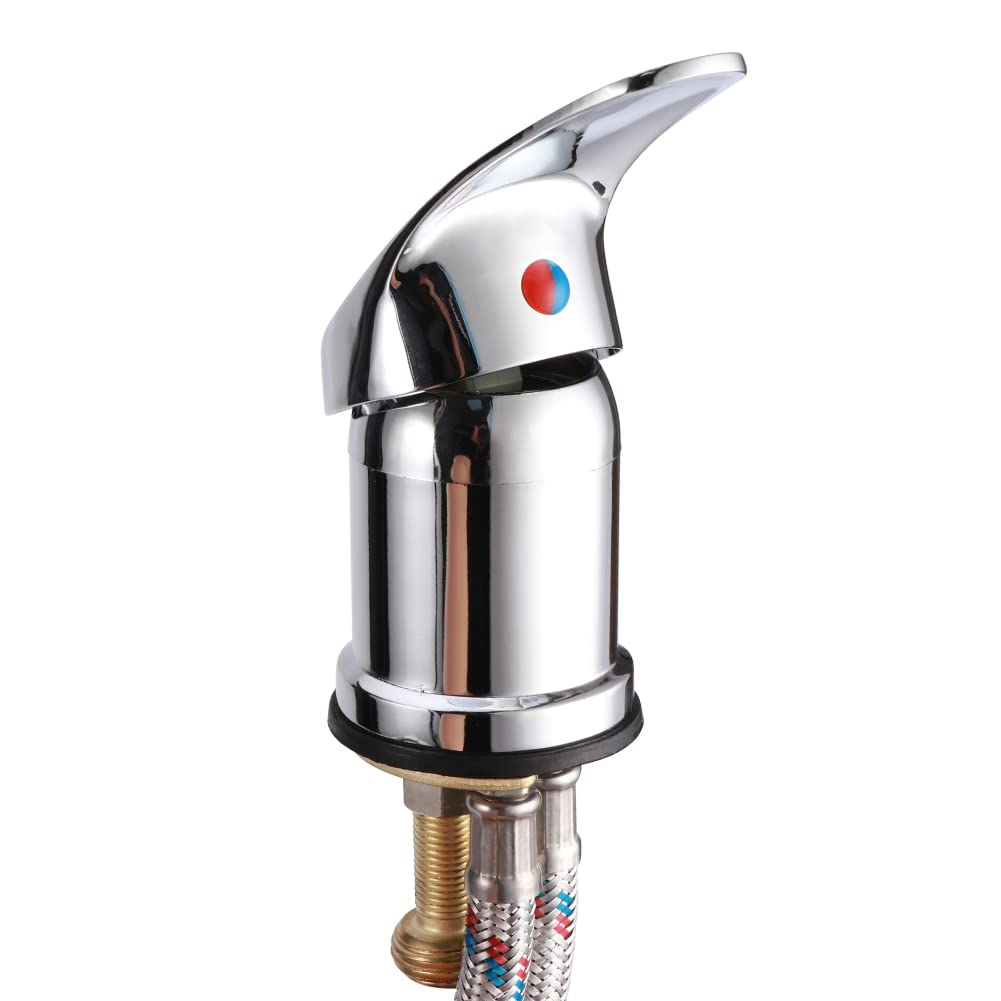 Water Faucet Set, Professional Beauty Salon Shampoo Sink Bowl Faucet and Sprayer Kit with Spray Hose, Hair Salon Sink Faucets Sprayer Hose Replacement Set(Silver)