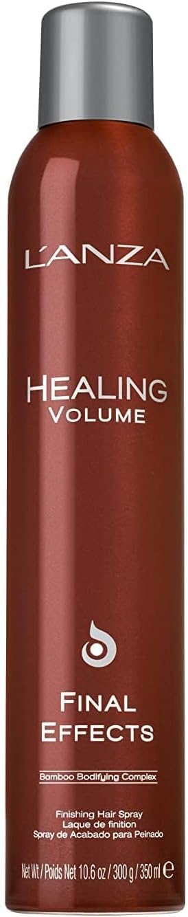 L'ANZA Healing Volume Final Effects Hair Spray with Strong Hold Effect, Boosts Shine, Volume, and Thickness for Fine and Flat Hair, Rich With Bamboo Bodifying Complex and Keratin (10.6 Fl Oz)