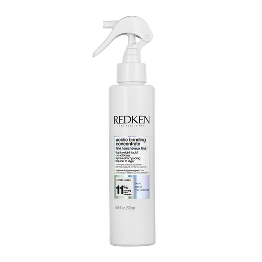 Après-shampoing liquide léger Redken Bonding pour cheveux abîmés | Volume et soin | Concentré acide bonding | Spray après-shampoing sans sulfate | Pour cheveux fins ou clairsemés | 200 ml