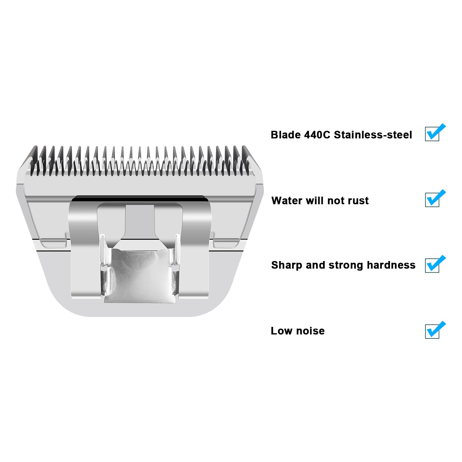 Newbulu 5FW Dog Grooming Wide Blade,Detachable Pet Dog Grooming Blades,Compatible with Andis,Oster A5,Wahl km10 Clippers.Cutting Length 1/4 in(6.3mm)