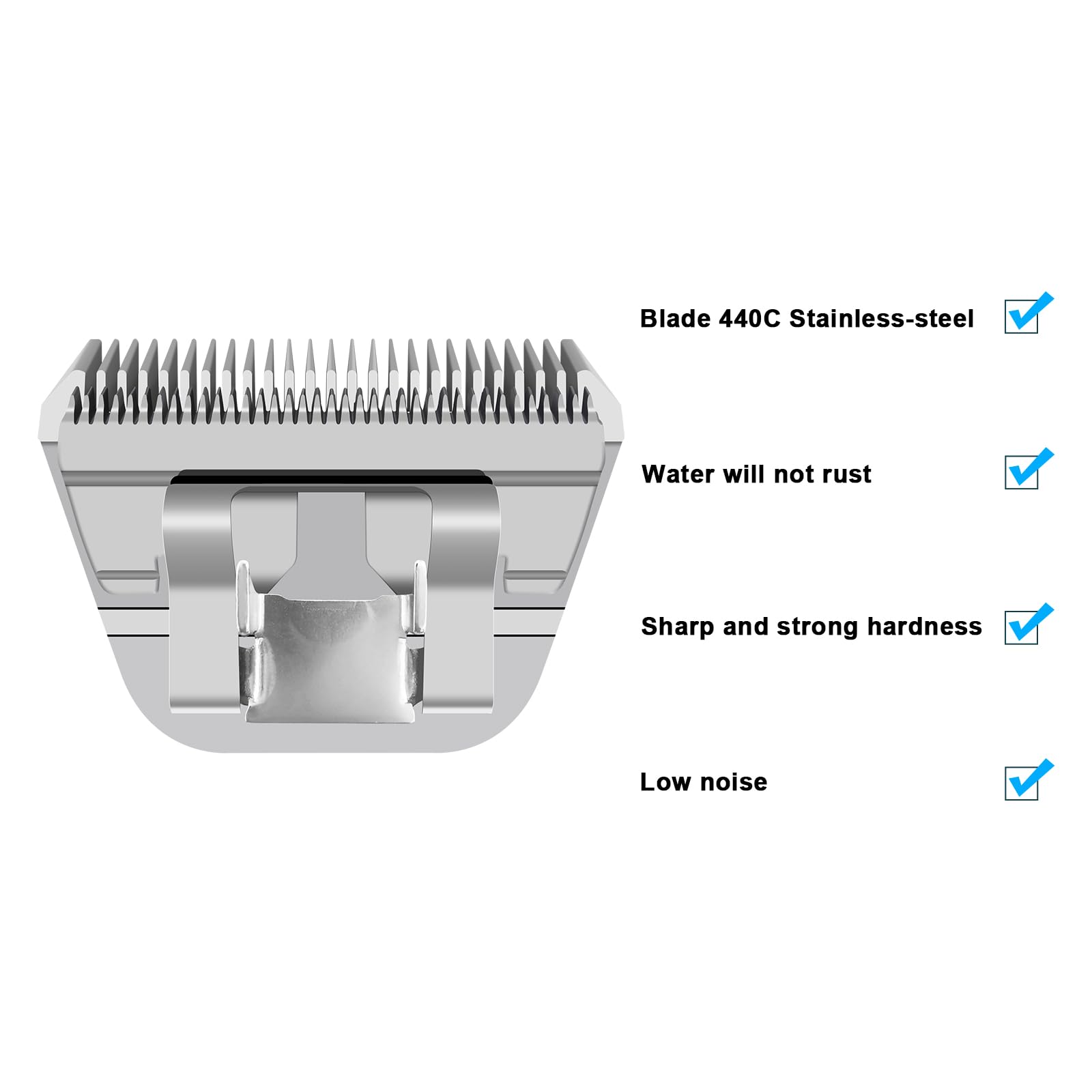 Newbulu 4FW Dog Grooming Wide Blade,Detachable Pet Dog Grooming Blades,Compatible with Andis,Oster A5,Wahl km10 Clippers.Cutting Length 3/8 in(9.5mm)