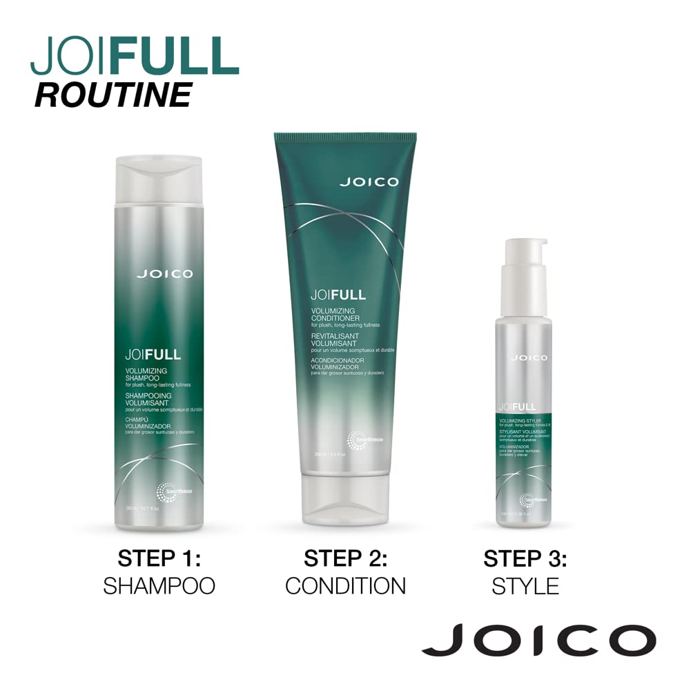 Joico JoiFULL 丰盈护发素 | 适用于细软发质 | 瞬间丰盈 | 持久丰盈 | 令秀发更浓密有弹性 | 提升光泽 | 蕴含莲花与竹子提取物 | 8.5 液体盎司