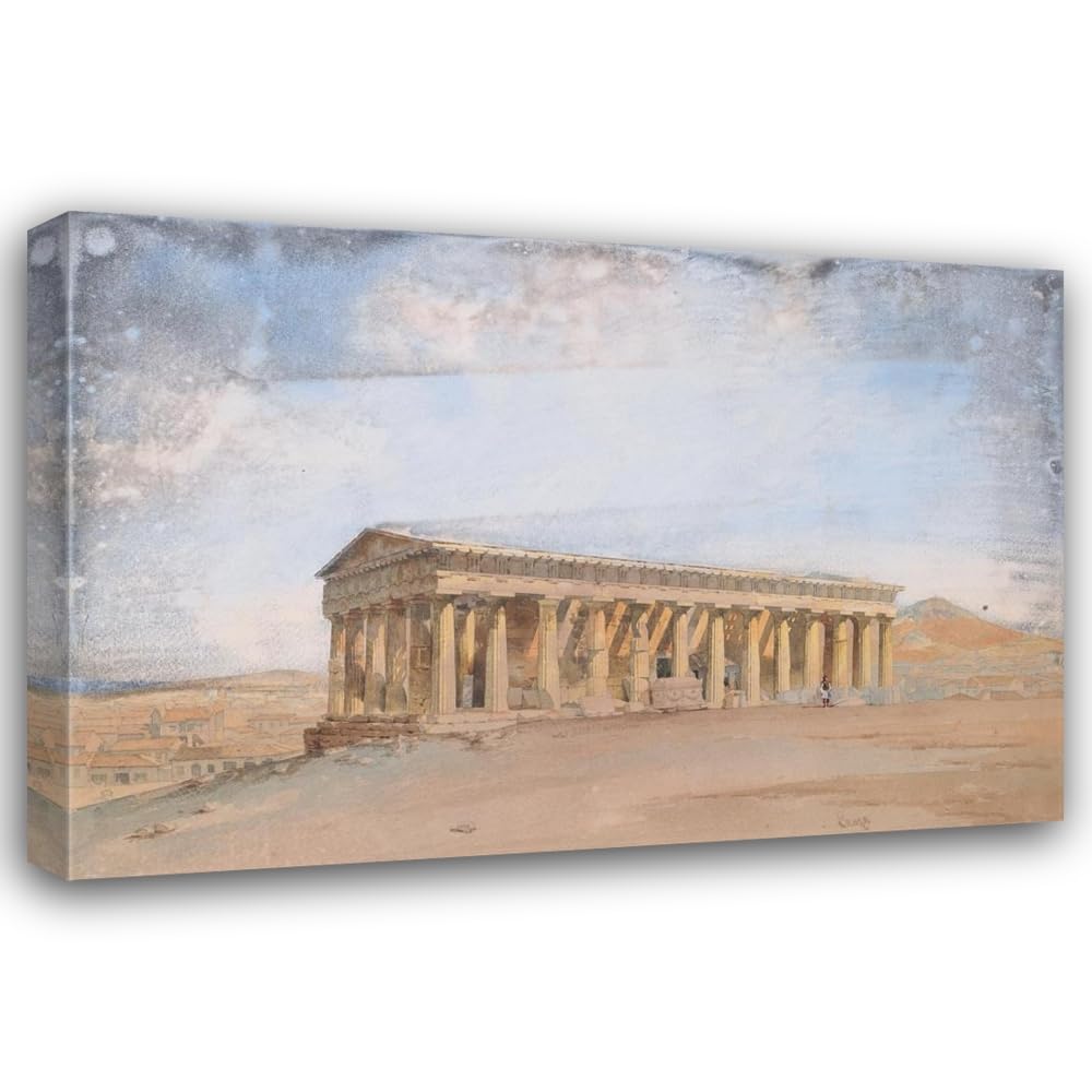 ArtDirect The Temple of Theseus, Athens Custom Framed Art Print Giclee Print or Canvas Options with Various Sizes and Customization by Giovanni Lanza