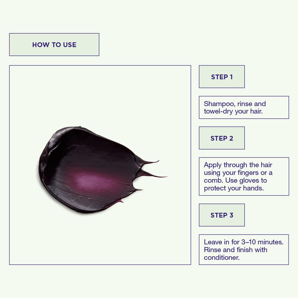 White Smoke Maria Nila Color Refresh, Vivid Violet 10.1 Fl Oz, Purple/Violet Hair Mask, Semi-Permanent Pigments, 100% Vegan & Sulfate/Paraben free