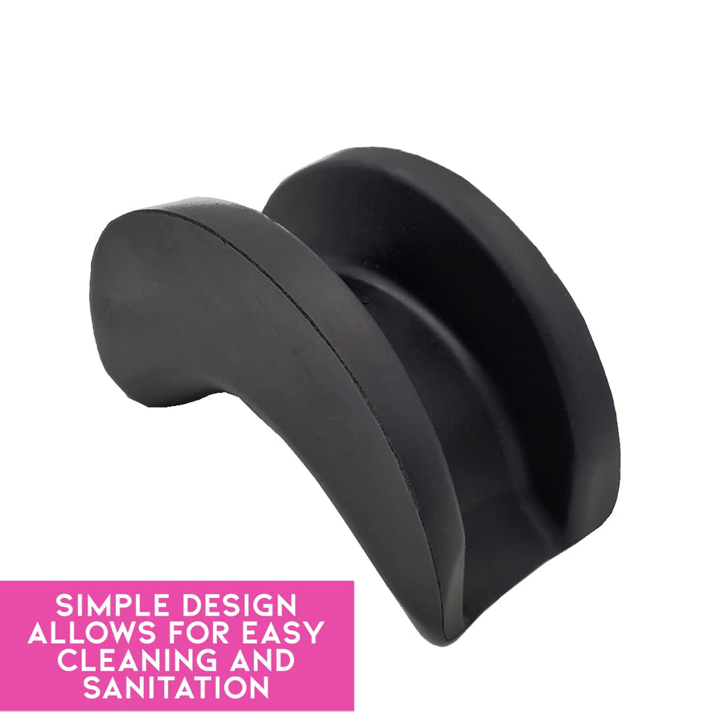 Betty Dain Neck-EEZ Shampoo Bowl Neck Rest, Durable Sealed Foam Rubber, Provides Premium Comfort at Shampoo Bowl, Easy to Clean and Sanitize, Waterproof, Black