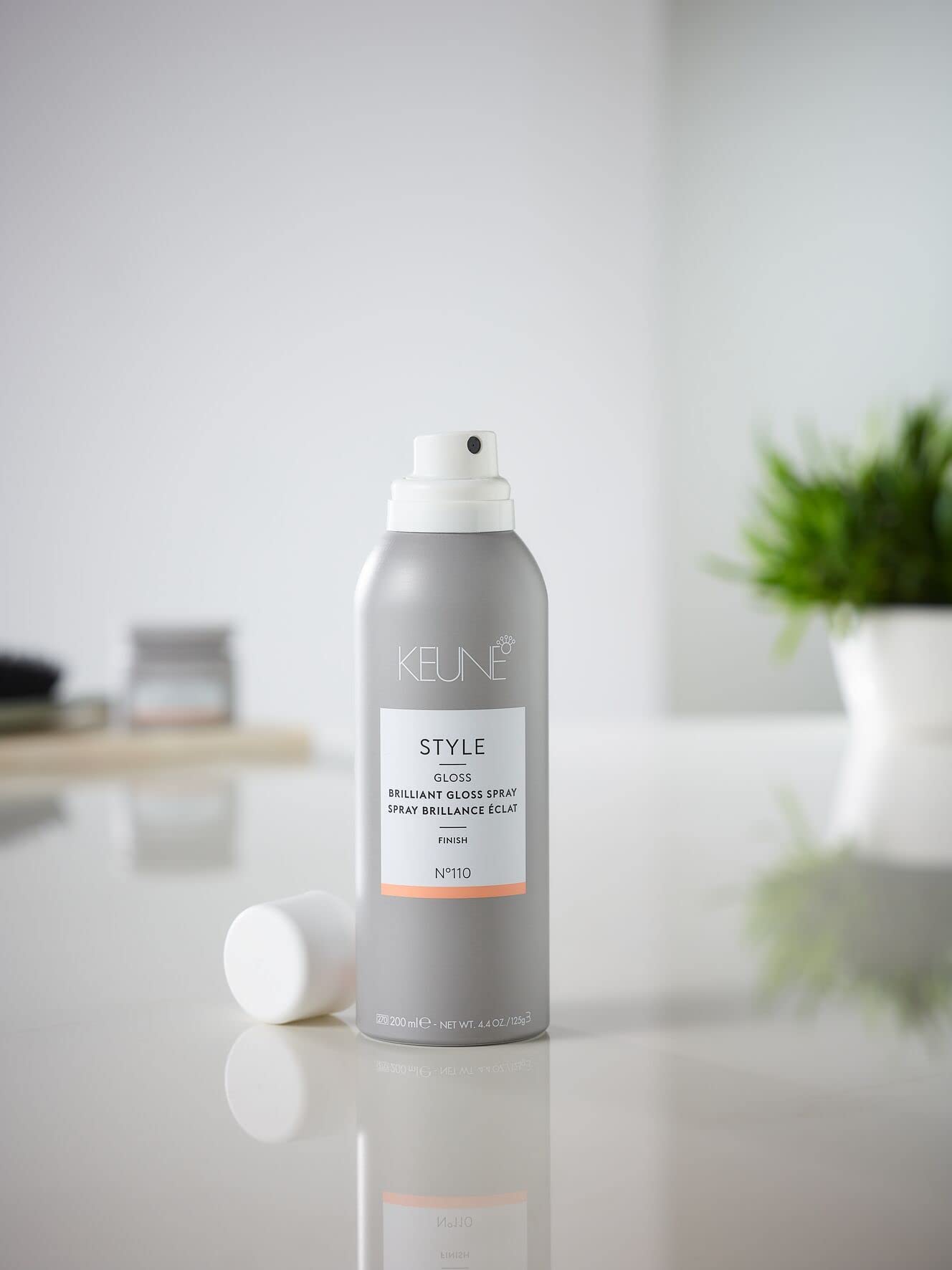 Keune Style 亮泽喷雾，亮泽造型，防紫外线，适合所有发质，4.4 液体盎司