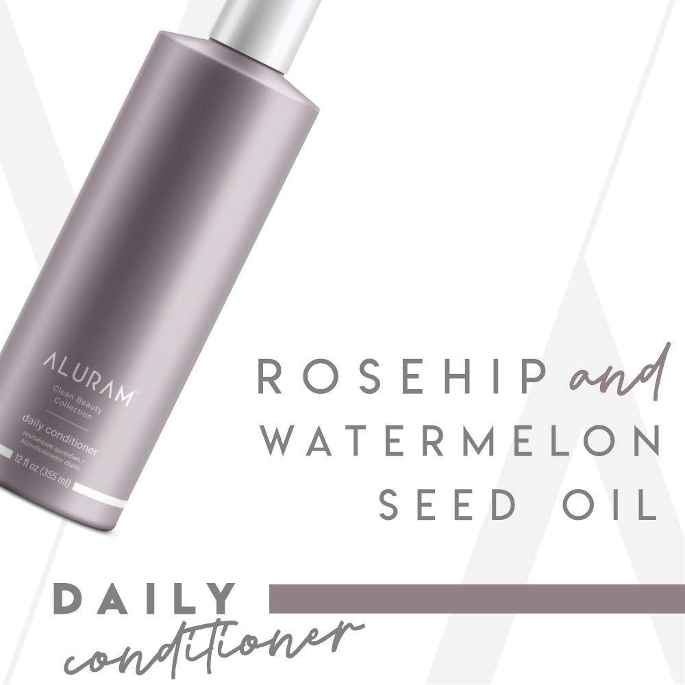 ALURAM Coconut Water Based Daily Hair Shampoo & Conditioner Set, 12 Fl Oz