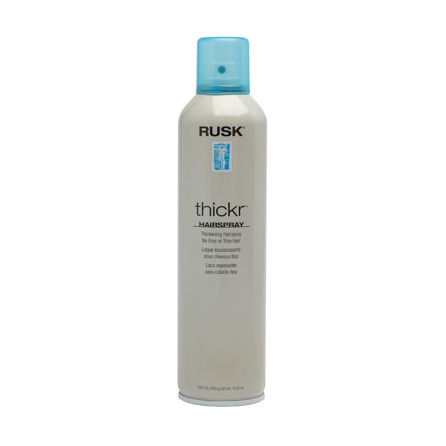 RUSK Thickening Hairspray, Delivers Powerful Texture, Extra-Hold, and Shine, UV Blockers to Protect Color-Treated or Highlighted Hair, 10.6 oz