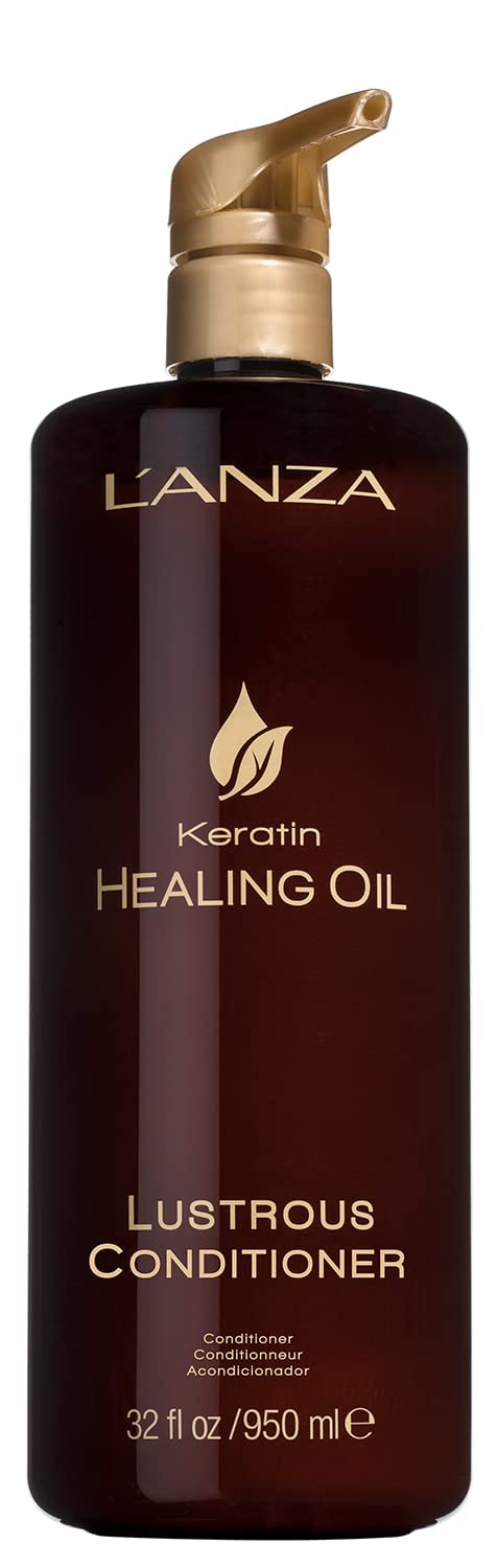 L'ANZA Keratin Healing Oil Lustrous Conditioner, Deep Conditioner for Dry Damaged Hair, Repairs & Boosts Hair Shine & Strength, Sulfate Free, Cruelty Free, Paraben Free Hair Care