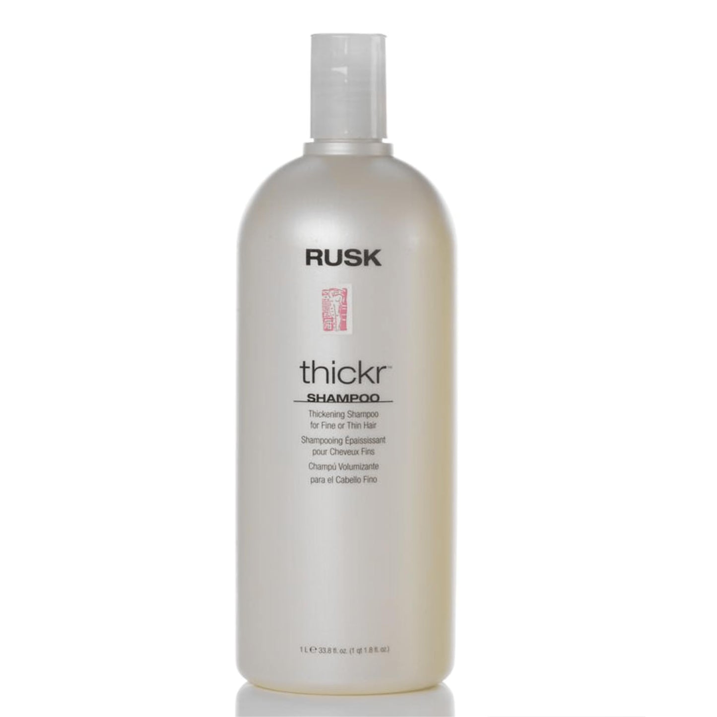 Shampooing épaississant RUSK Designer Collection Thickr, repulpe les cuticules pour augmenter la force, le volume et la texture, laisse les cheveux doux et faciles à coiffer 33,8 fl oz (paquet de 1)