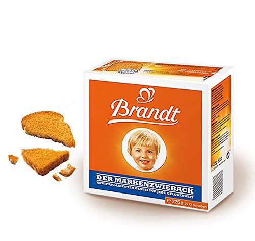 Brandt Zwieback Rusk | Sweetened Crispy Bread | Perfect for Teething Children | Enjoy With Sweet or Savory toppings | 8 oz