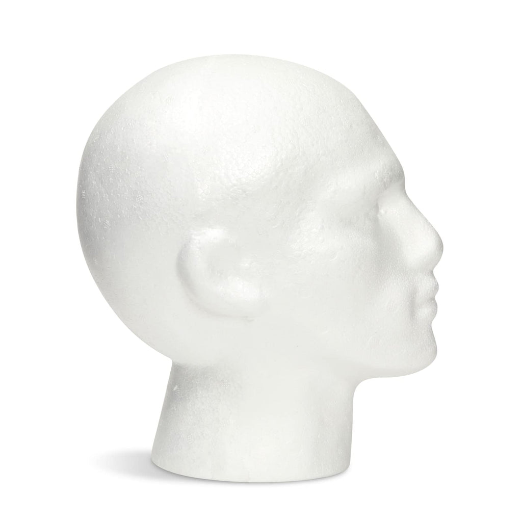 Juvale Mannequin Head for Masks, Hats, Wigs - White, 9.25 x 7 x 11 in - Foam Head Wig Stand & Hat Display