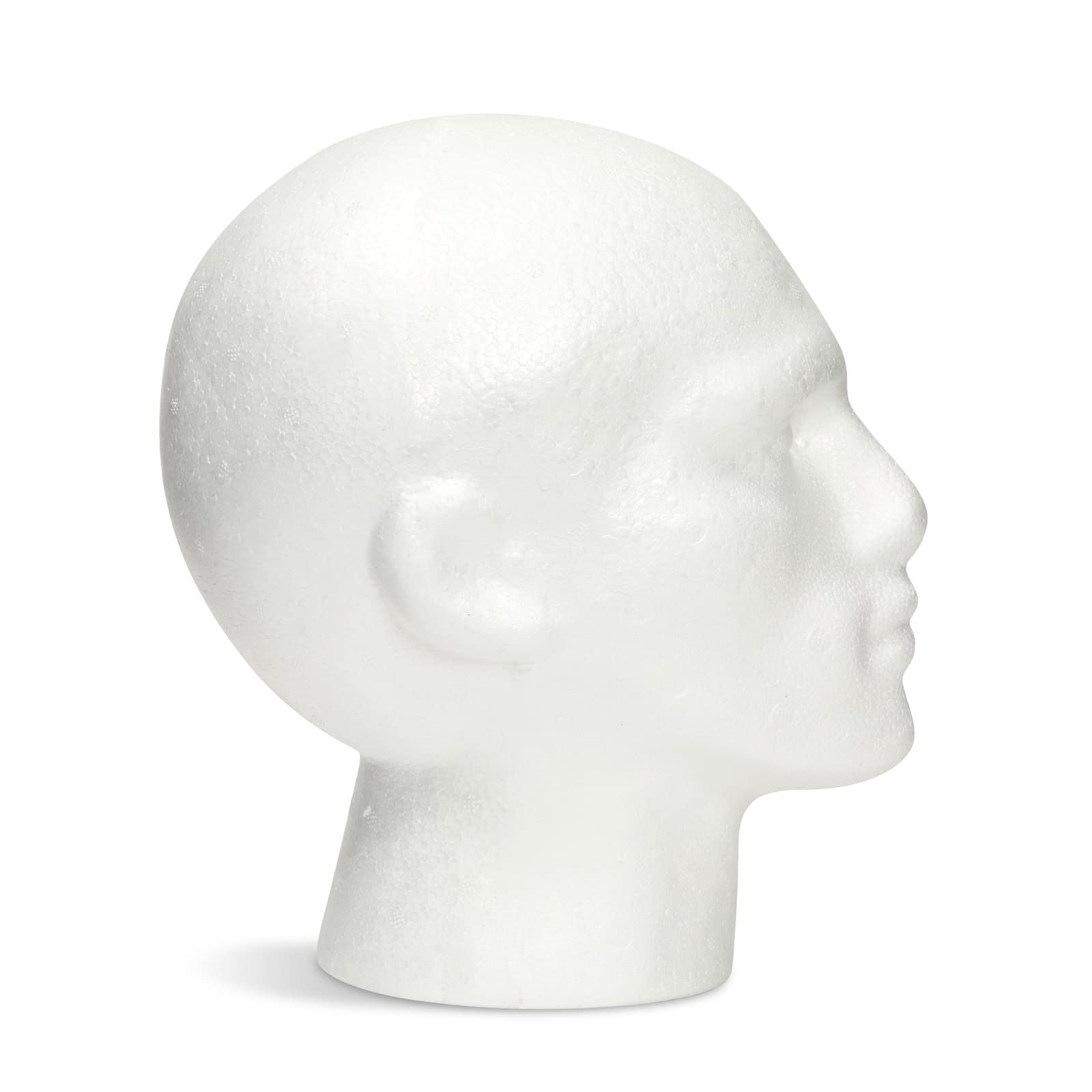 Juvale Mannequin Head for Masks, Hats, Wigs - White, 9.25 x 7 x 11 in - Foam Head Wig Stand & Hat Display