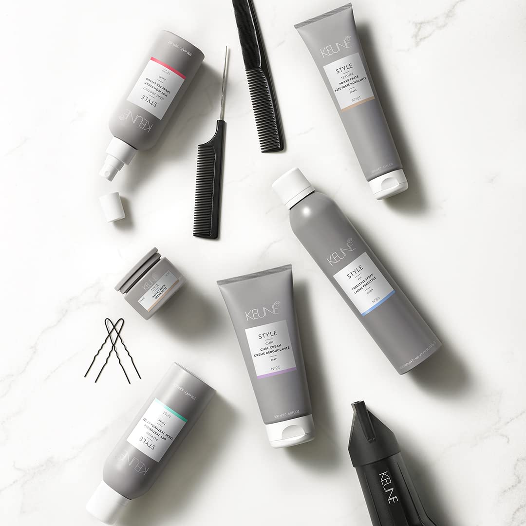 Keune Style 即时吹风喷雾，防热保护和吹干加速剂，适合所有发质，6.8 液体盎司