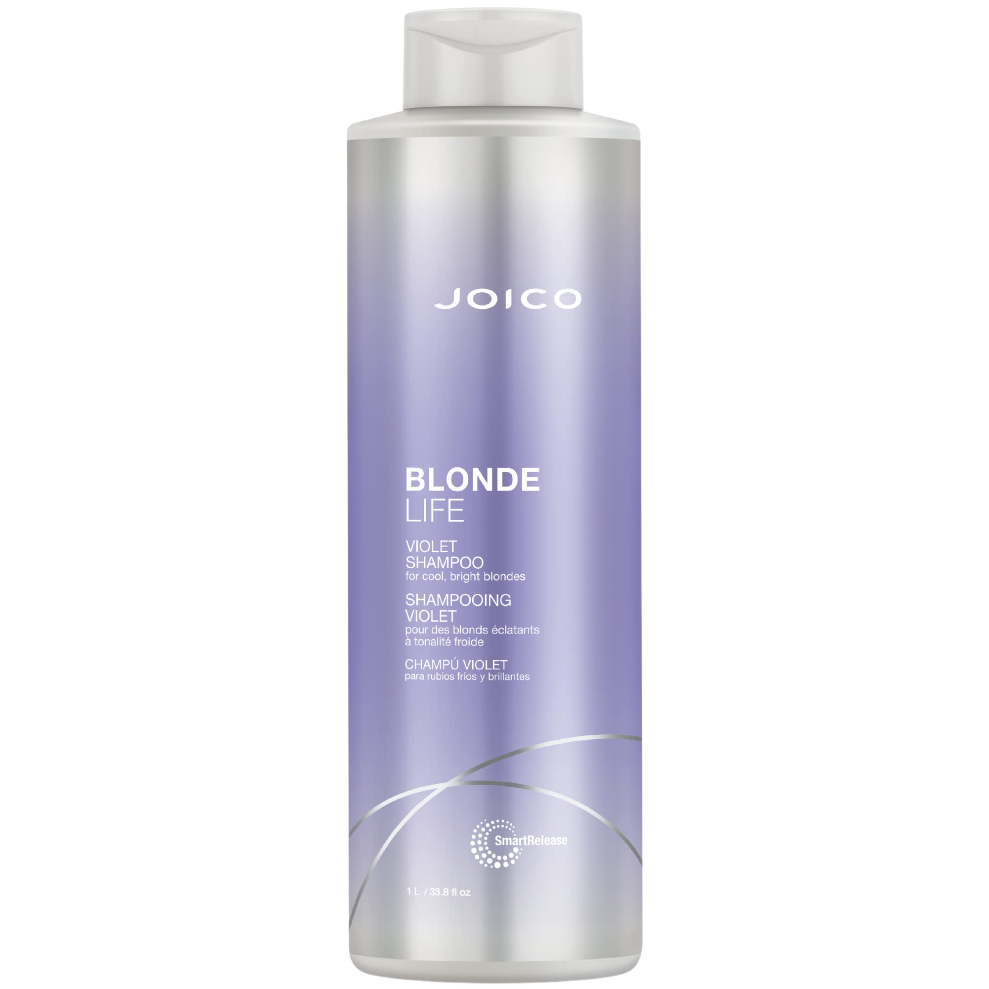 Joico Blonde Life Violet Shampoo | For Cool & Bright Blonde Hair | Neutralize Brassy Tones | Banish Yellow Tones | Boost Shine | Sulfate Free | With Monoi & Tamanu Oil | 33.8 Fl Oz