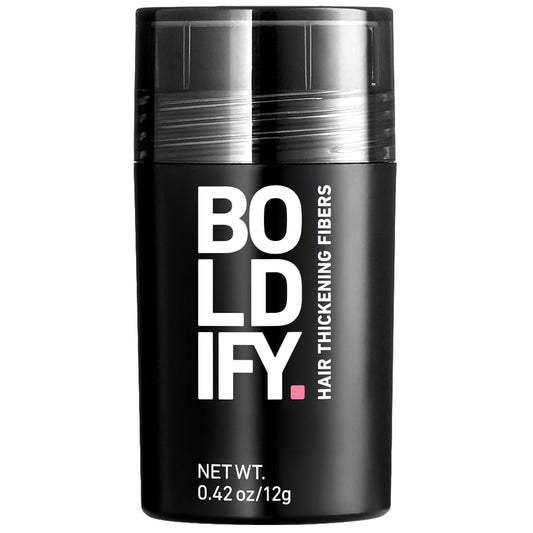 Black BOLDIFY Hair Fibers (12g) - Fill In Thinning and Fine Hair for an Instantly Fuller, Thicker Look - 14 Shades for Women & Men - Black