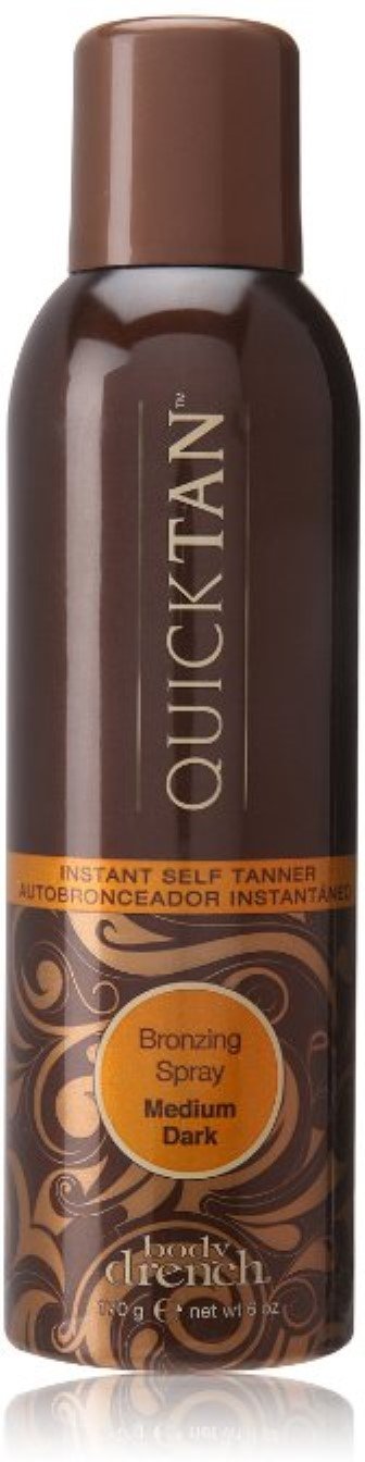 Dark Slate Gray Body Drench Quick Tan Instant Self Tanner Bronzing Spray, Medium/Dark 6 oz (Pack of 10)