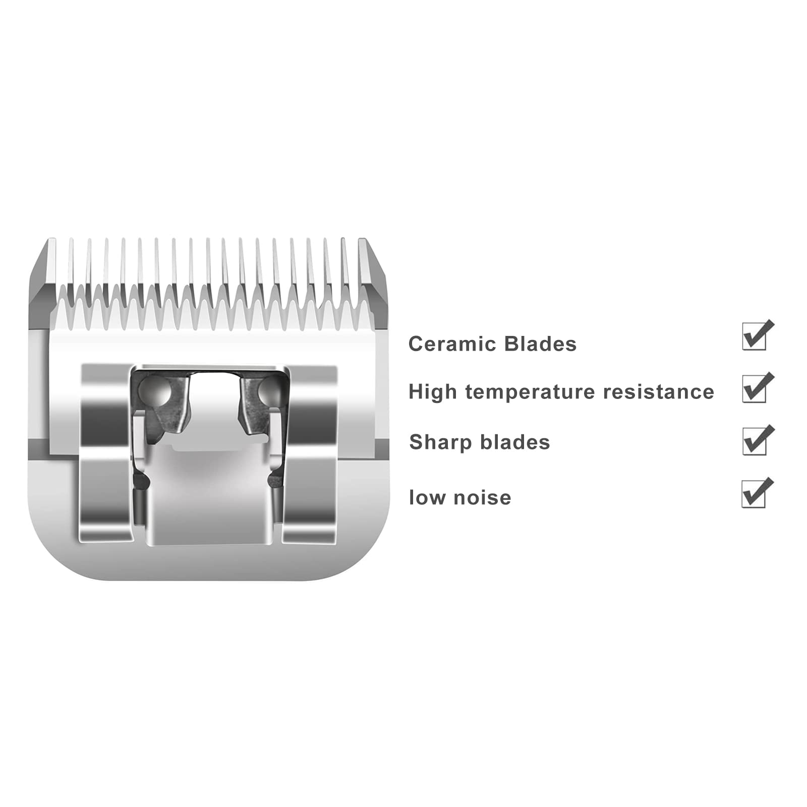 DODAER Size 7FC/5FC/4FC Detachable Pet Dog Grooming Clipper Ceramic Blades Set,Compatible with Andis,Oster A5,Wahl KM Series Clippers,Cut Length 1/8"(3.2mm) to 3/8”(9.5mm),3 Pack