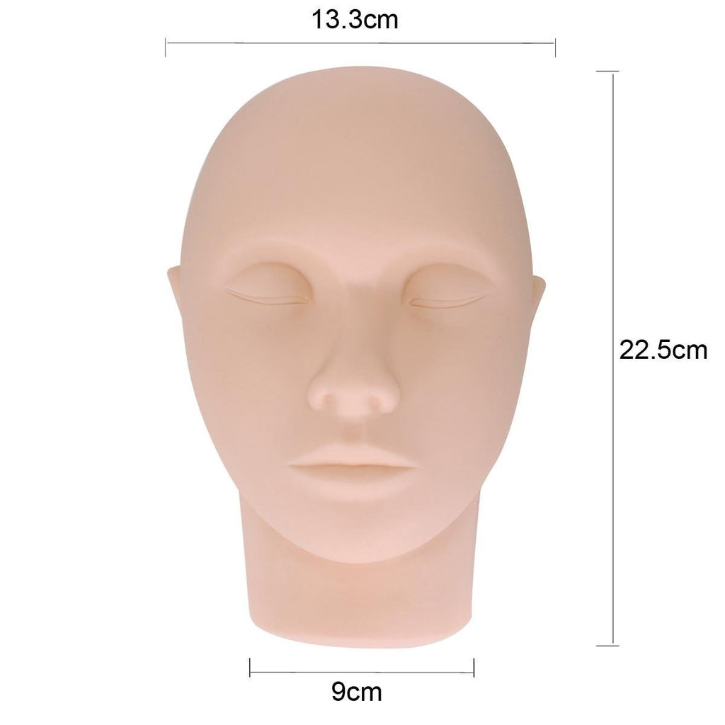 Yimart Pro Mannequin Training Head Cosmetology Eyelash Eye Extension Practice Makeup Face Treatment Tools(standar Head)