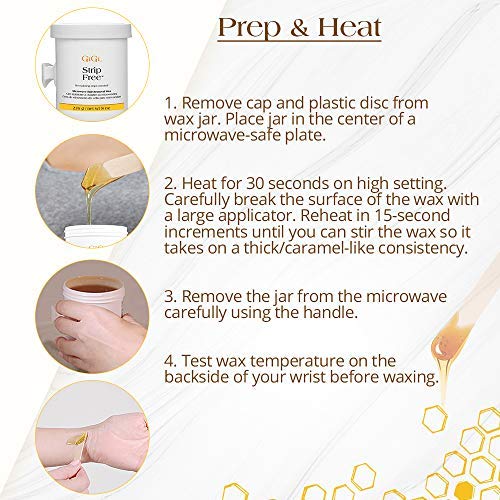 GiGi Strip Free 微波配方脱毛蜡，8 盎司