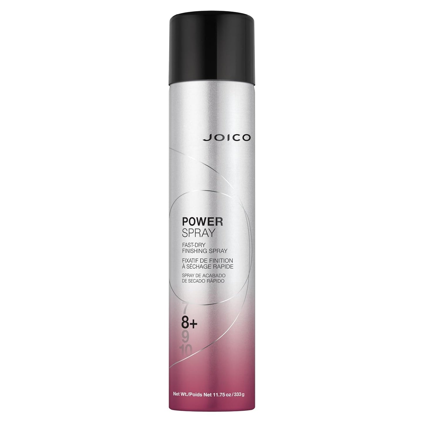 Joico Power Spray 速干定型喷雾 | 适用于大多数发质 | 防热防潮 | 防污染防有害紫外线 | 不含防腐剂和硫酸盐 | 72 小时定型 | 11.75 液体盎司