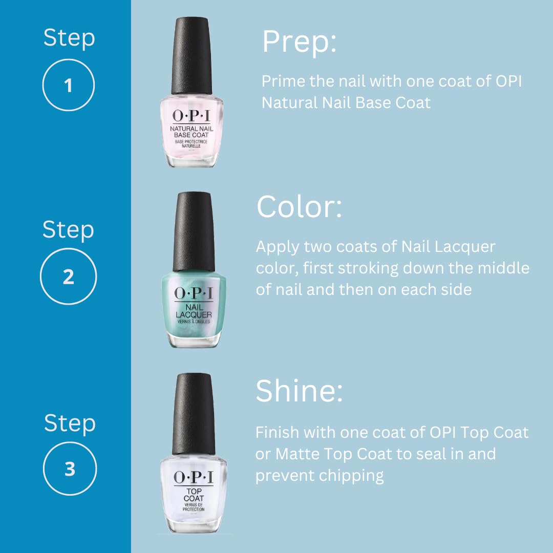Light Steel Blue Bundle of OPI Nail Lacquer, Mi Casa Es Blue Casa + OPI Nail Lacquer, Suzi Talks with Her Hands, Indianopolis, 0.5 fl oz