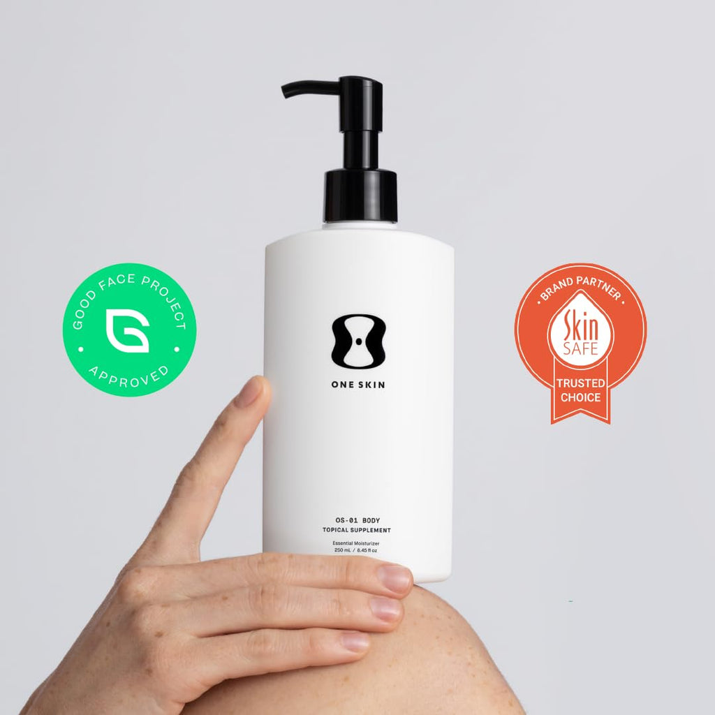 oneskin BODY OS-01 Peptide Topical Supplement & Skin Longevity Age Reversal Moisturizer | Safe for Sensitive Skin, Fragrance-Free, 250 mL / 8.45 oz
