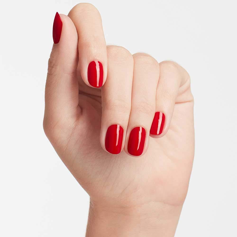 Lavender OPI Powder Perfection Big Apple Red | Opaque Bright Red Crème Nail Dipping Powder | Acrylic Alternative