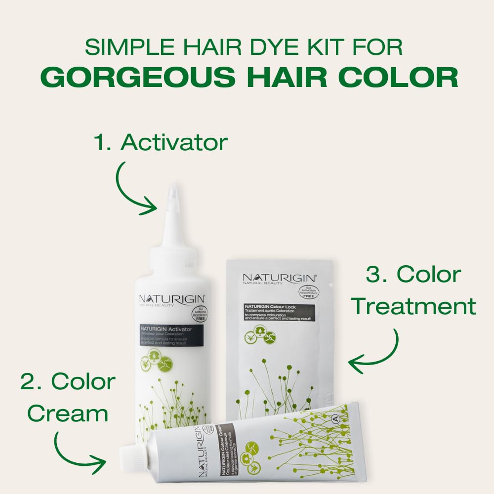 Misty Rose Naturigin Permanent Hair Dye - 4.0 Brown - 100% Gray Coverage, Long-Lasting Natural hair Color - Ammonia & Paraben-Free, Vegan and Plant-Infused Formula (Pack of 1)
