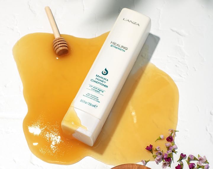 L’ANZA Healing Strength Manuka Honey Conditioner - Strengthens, Protects and Restores Weak, Fragile, and Aged Hair, Rich with Keratin Protein, Healing Oils, and Vitamin C (33.8 Fl Oz)