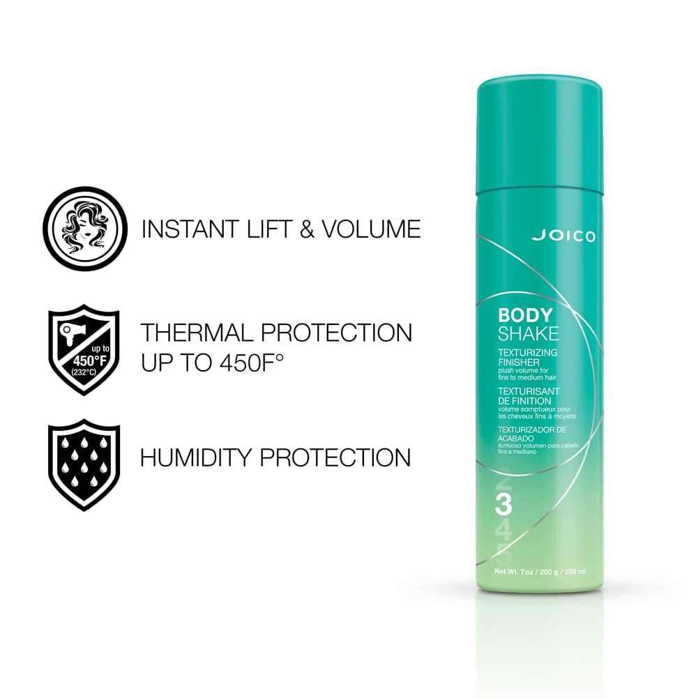 Joico Body Shake 质感整理剂 | 适用于细软至中等发质 | 持久丰盈 | 防热、防湿、防污染和防紫外线 | 控制毛躁和飞散 | 不含防腐剂 | 250 毫升