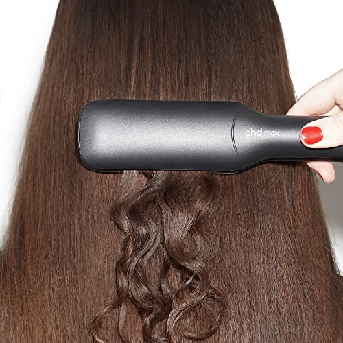 ghd Max Styler 2英寸平板直发器，专业宽陶瓷板造型工具，适合长发、浓密卷发 - 黑色