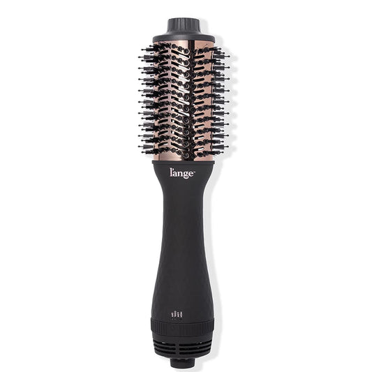 L'ANGE HAIR Le Volume 2-in-1 Titanium Blow Dryer Brush | Hot Air Brush in One with Oval Barrel | Hair Styler for Smooth, Frizz-Free Results for All Hair Types ((Black - 60mm))