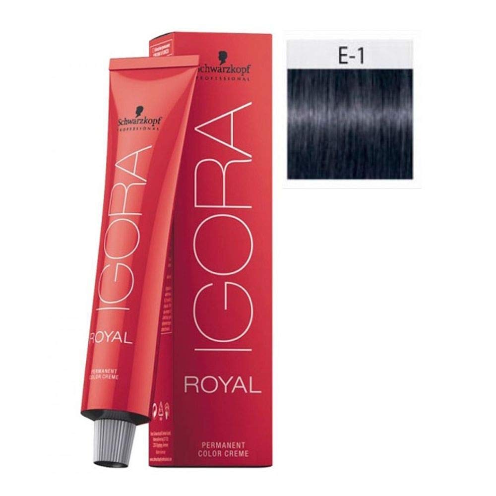 Schwarzkopf Professional Igora Royal 永久色素霜，E1 Cendre 提取物，60 克